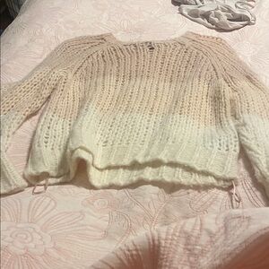 All Saints Beige and Cream Knit Sweater